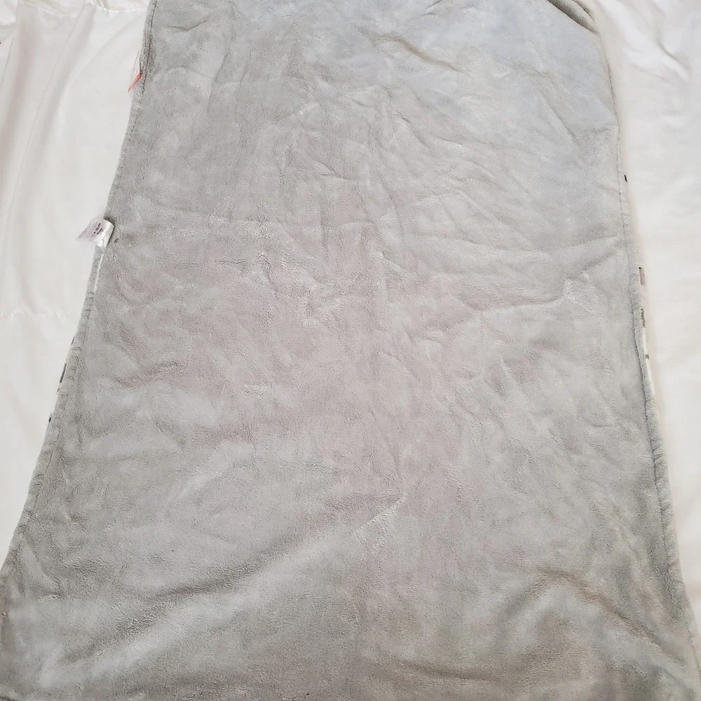Parents Choice Gray White Sheep Lambs Lovey Stars Baby Soft Plush Blanket 30x40